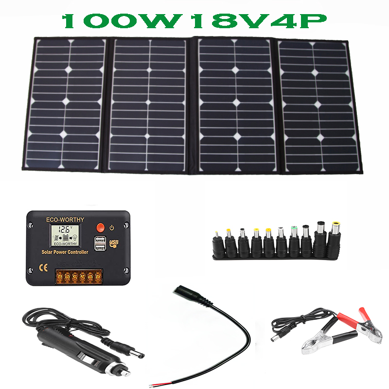 Portable 100 Watt Folding Sola - огляд і ціна Solar Powered Charger