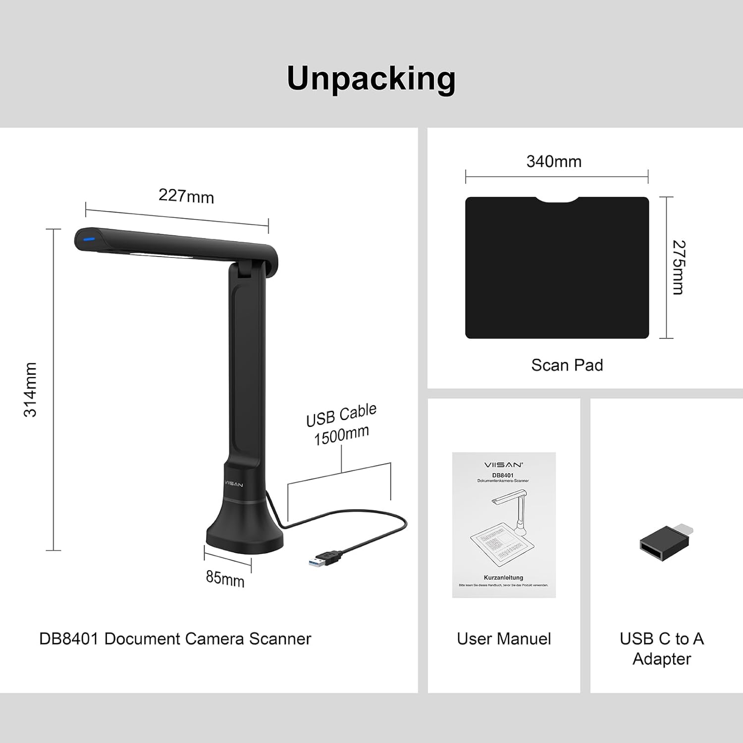 VIISAN DB8401 16MP Document Ca - огляд і ціна Document Camera Visualizer