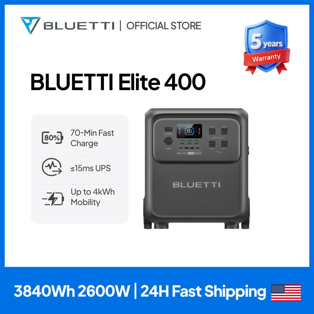 BLUETTI Elite 400 2600W 3840Wh - огляд і ціна Solar Powered Charger