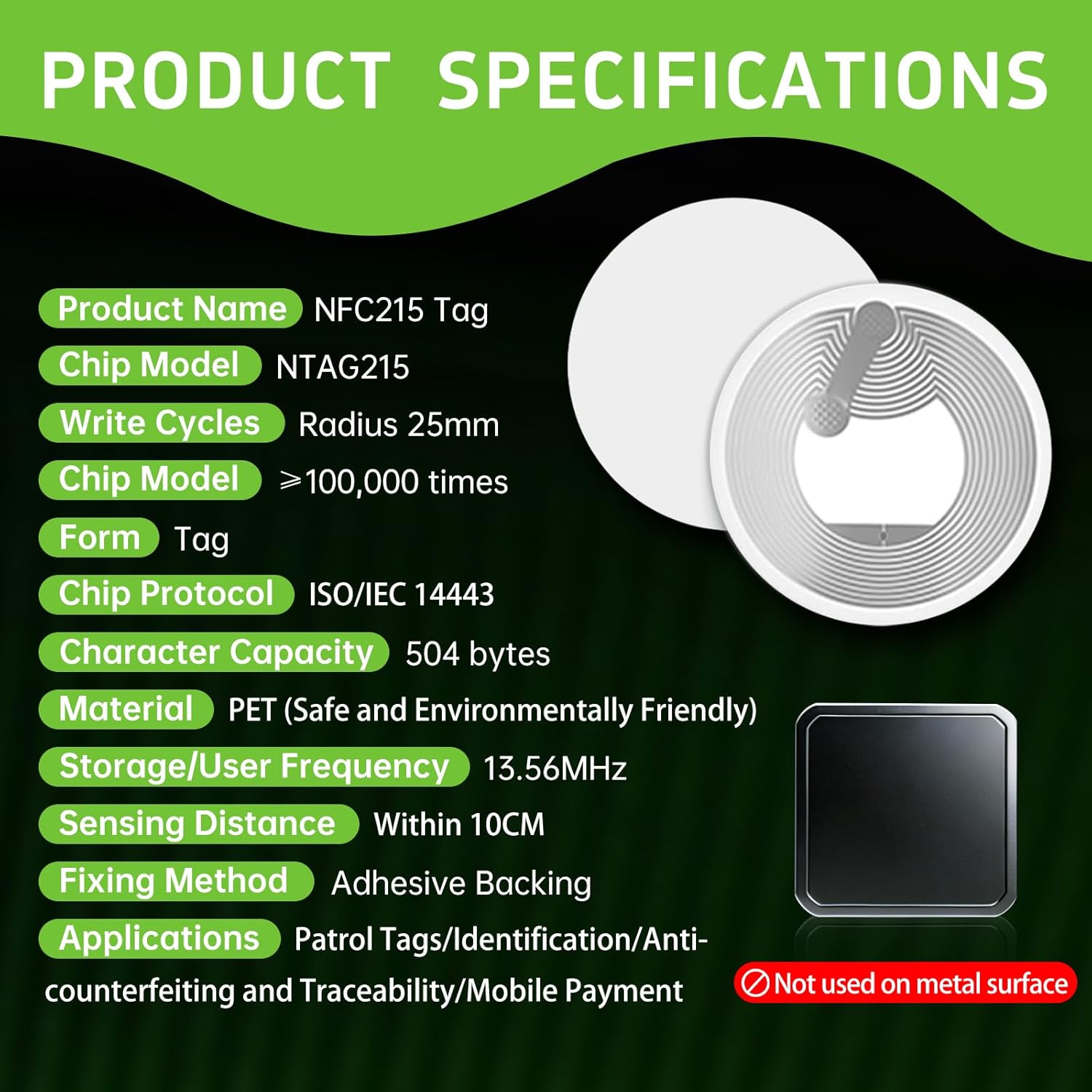 NFC Tags Adhesive NFC Stickers - огляд і ціна Nfc Tag Programmable